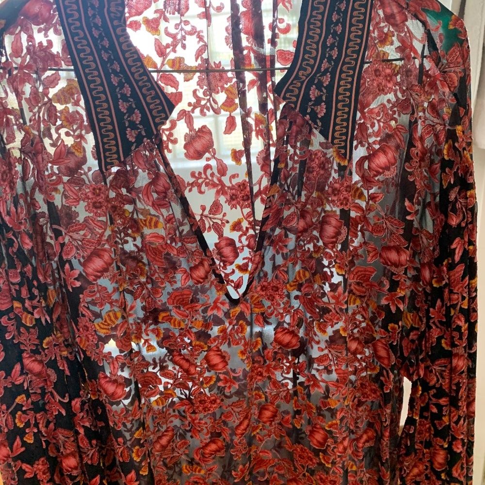 Alice and Olivia sheer blouse